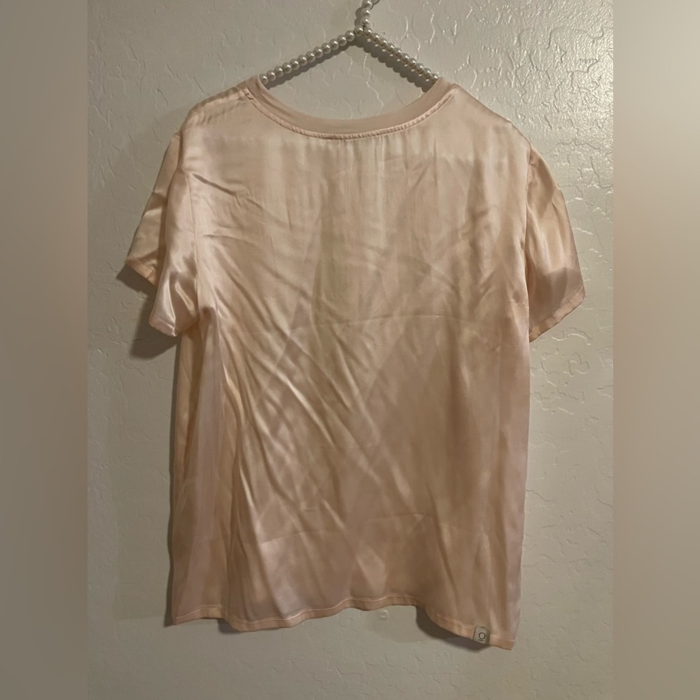 The Cause Collection Pale Pink 100% Silk Blouse Size L - Picture 2 of 3